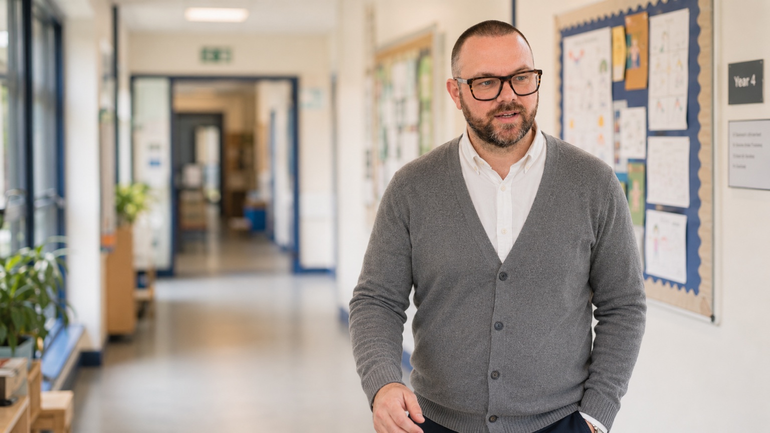 Dave in a school