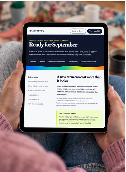 Ready for September shown on a tablet